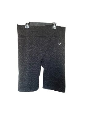 Gymshark Adapt Animal Seamless Shorts Blk/Gray SZ XXL High Rise Training Gym